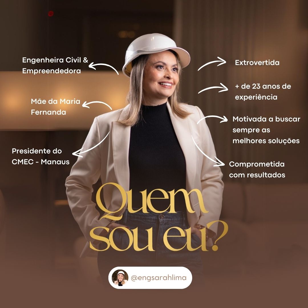 Post para Instagram Quem sou eu elegante marrom